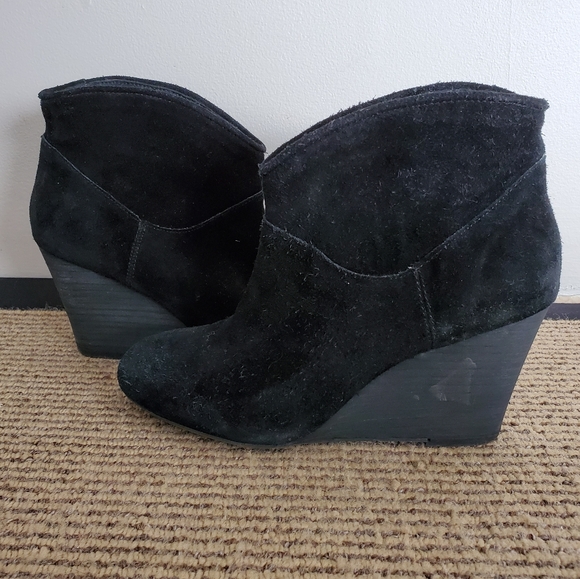 Suede Wedge Ankle Boots - Picture 5 of 7